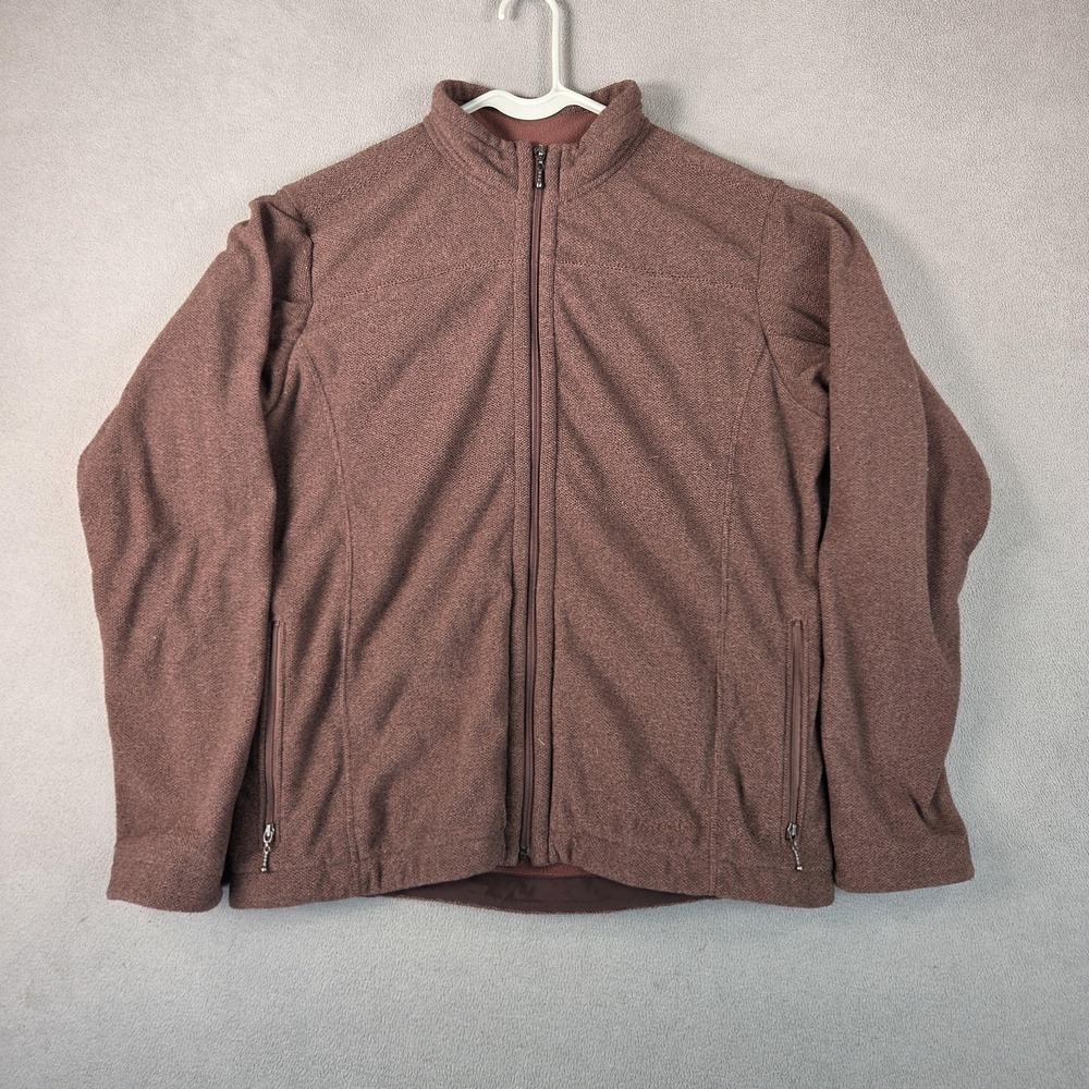 VTG Patagonia Jacket Womens Large Full Zip Windproof Synchilla Brown 25342